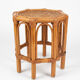 Tabouret vintage octogonal en rotin et cannage