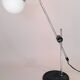 Chrome and white opaline pendulum lamp, 1970.