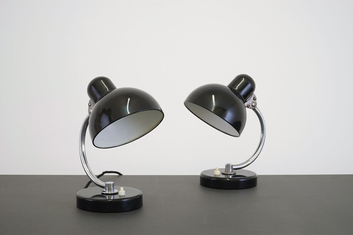Pair of table lamps Model 6722 Christian Dell for Kaiser Idell