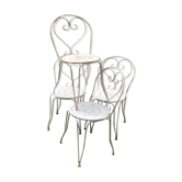 Suite of four garden chairs years 30