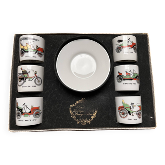 Fabrique Royale Limoges - 6 porcelain coffee cup service