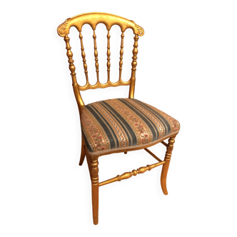 Napoleon III chair in gilded wood
