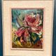 Original Swedish Oil on Panel – "Pink Flower" by Owe Wessbohn – Signed – Vintage and Framed – 69 × 51 cm (27.2" × 20.1")