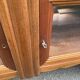 Art Deco sideboard top, low display cabinet in solid walnut and mirror, 1940.