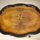 Oval Tea Table in Walnut and Veneer, 1870
