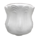 Art deco, vintage frosted white glass globe, swirl design light shade