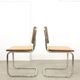 Pair of vintage Cesca B32 brown chairs by Marcel Breuer
