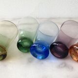 Set of 6 colored alcohol glasses
