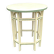 Yellow and green patinated pedestal table by a local artist