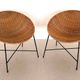 Mid Century Rattan Lounge Chairs, 1970s, Set of 2