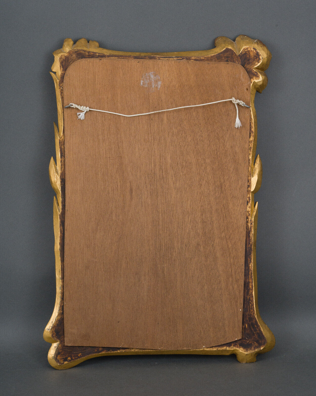 Miroir 1900 art nouveau style nouille décor floral bois doré