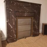 Marble fireplace mantel facade cladding