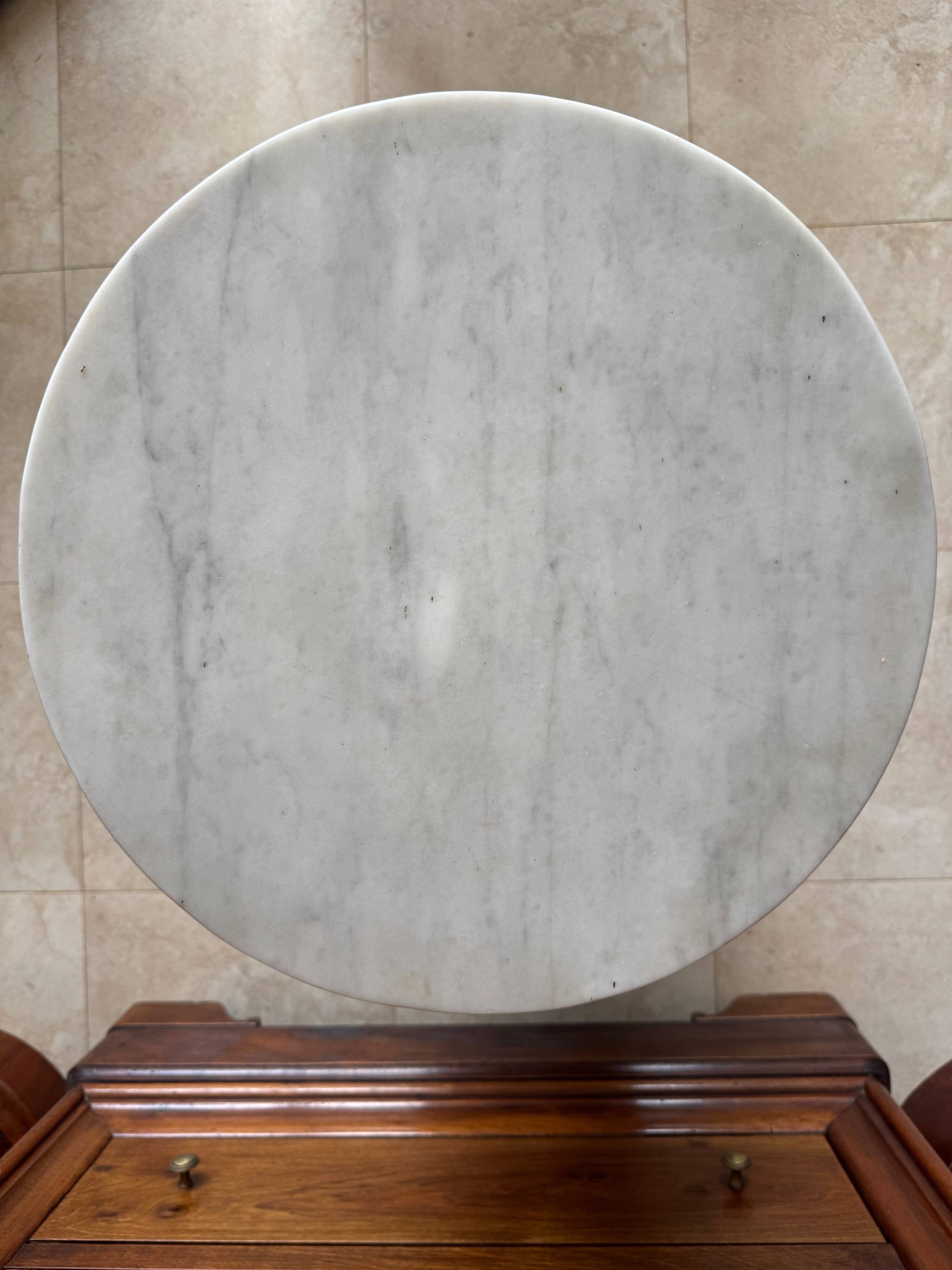 Somno Empire Acajou and White Marble, on wheels