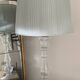 Table lamp – Murano glass base – White pleated shade