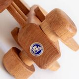 Wooden toy with wheels, Czechoslovakia, 1970s