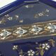 Plat Lunéville Ket G bleu foncé & or émaillé