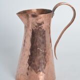 Hammered pink copper pitcher