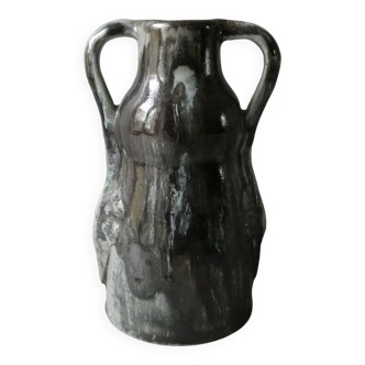 Vase en grès émaillé signé, Georges Max Claudet, style Art Nouveau
