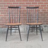 Four mid century Ercol 608 dining chairs
