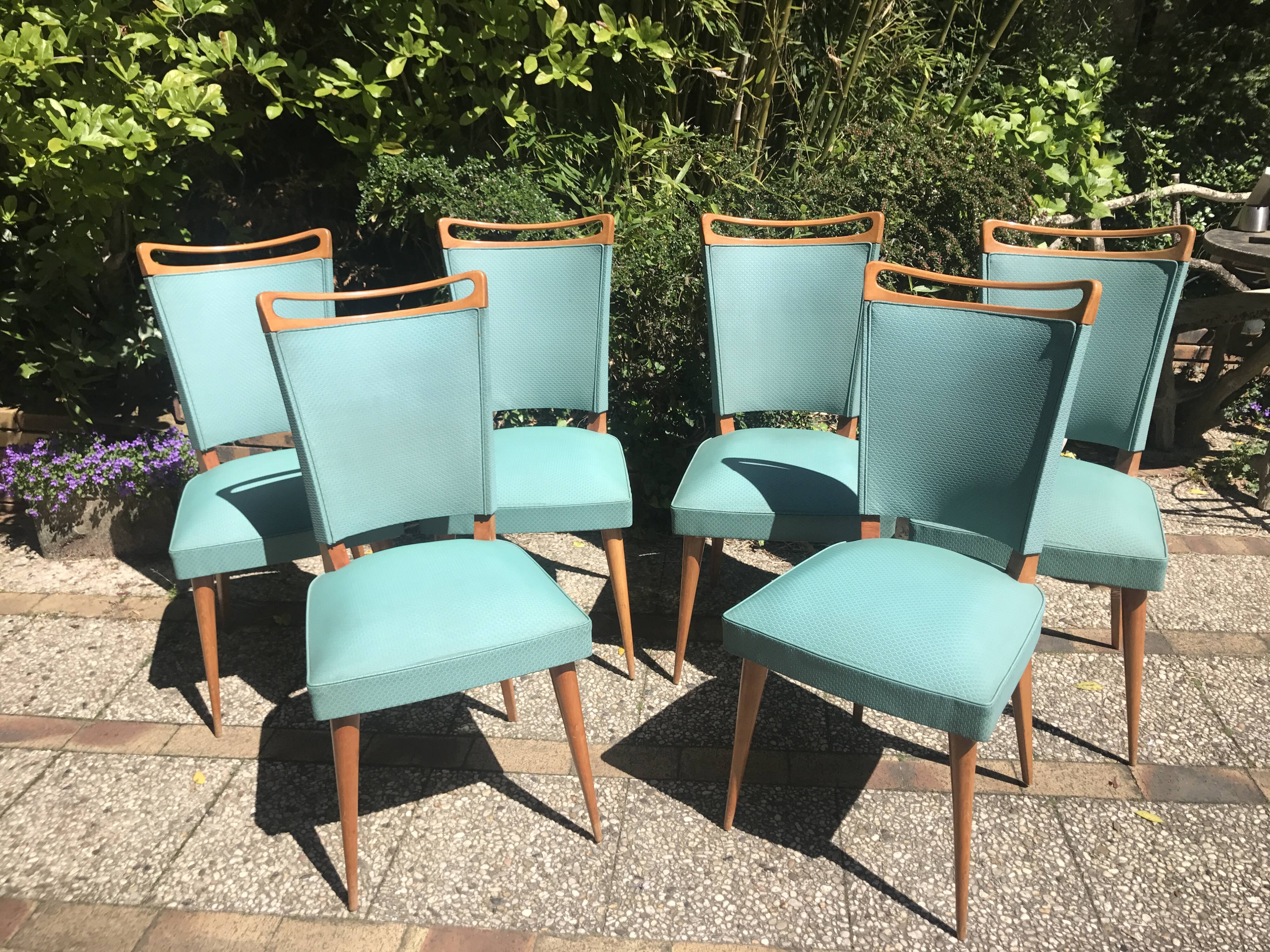 Series of six vintage chairs