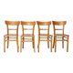 Set of 4 Vintage Frankfurter Chairs, 1960s German Dining Chairs, Beech Wood