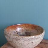 Stoneware salad bowl from Puisaye, signed Jean-Pierre Prud’homme