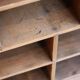 Large storage unit with compartments in waxed pine, early 20th century.