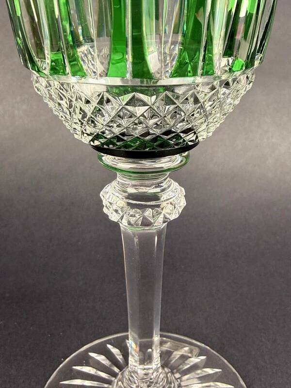 Saint Louis Tommy emerald crystal glass 18.5 cm