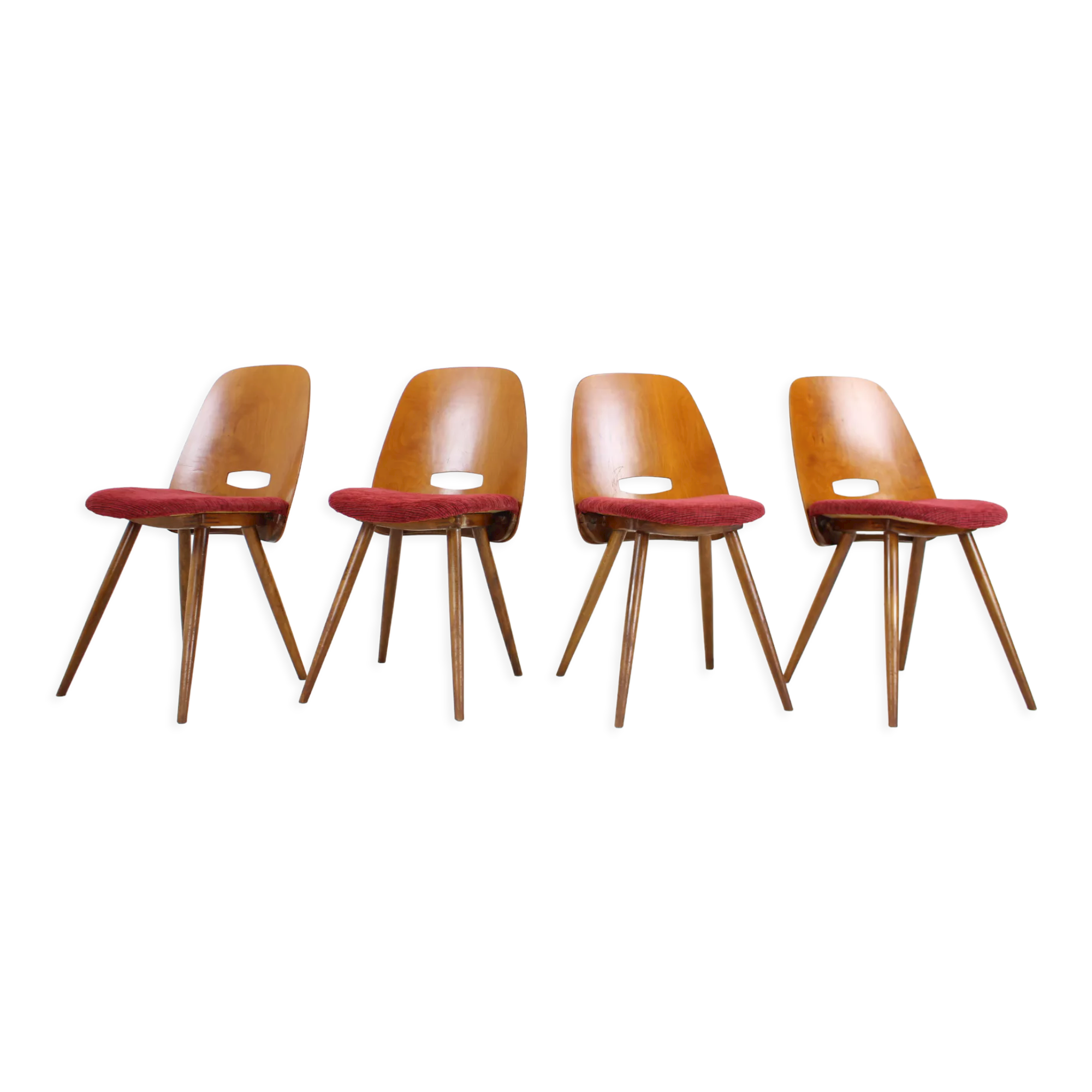 1960s dining chairs by Frantisek Jirak for Tatra, Set of 4