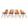 4 chaises de salle à manger des années 1960 par Frantisek Jirak pour Tatra