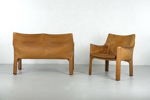 ensemble composé deCAB 413 et CAB 414 par Mario Bellini pour Cassina -1970s
