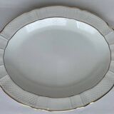 Oval white porcelain serving dish