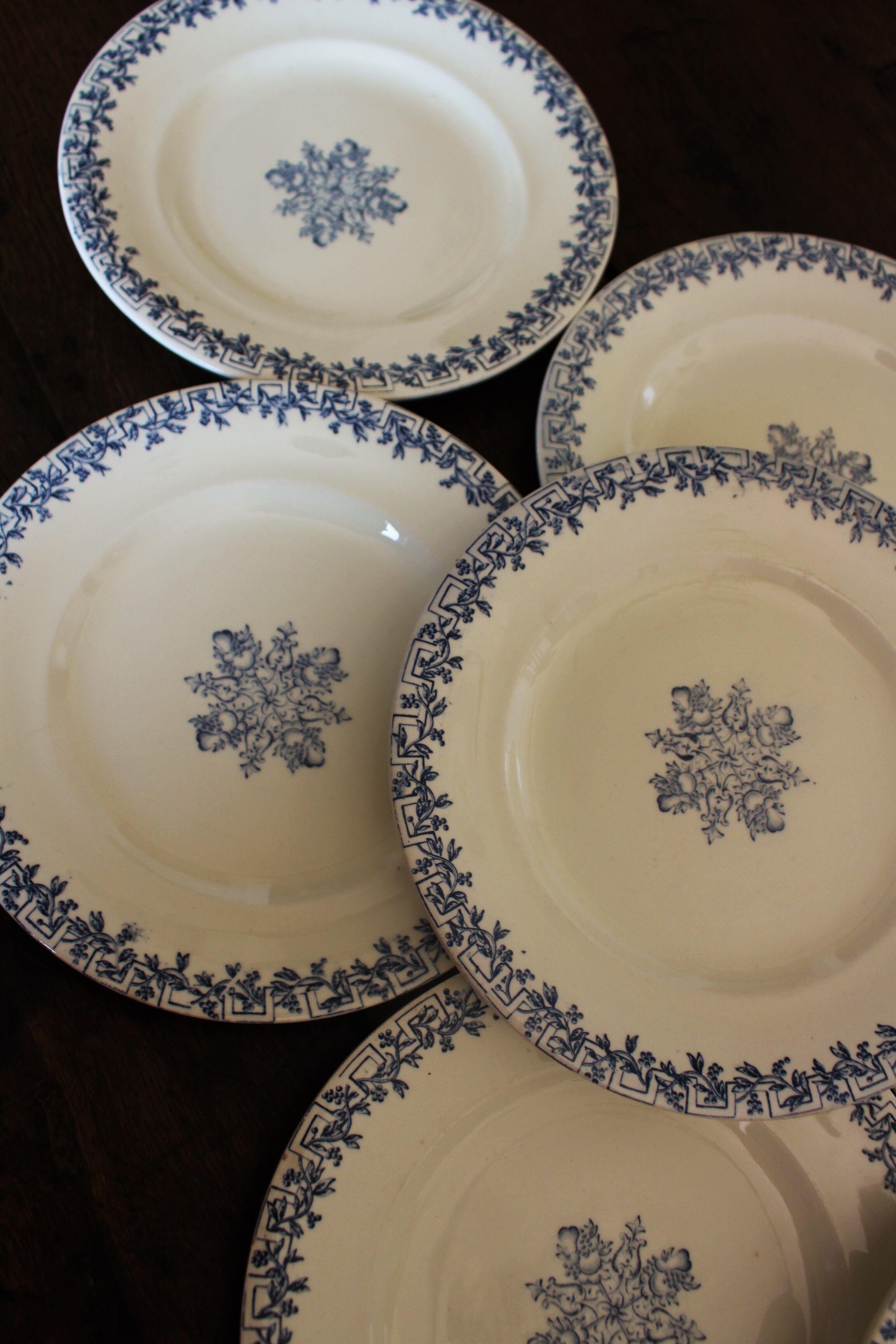 Lot 12 flat plates Iron Earth Blue Clairefontaine Greek