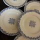 Lot 12 flat plates Iron Earth Blue Clairefontaine Greek