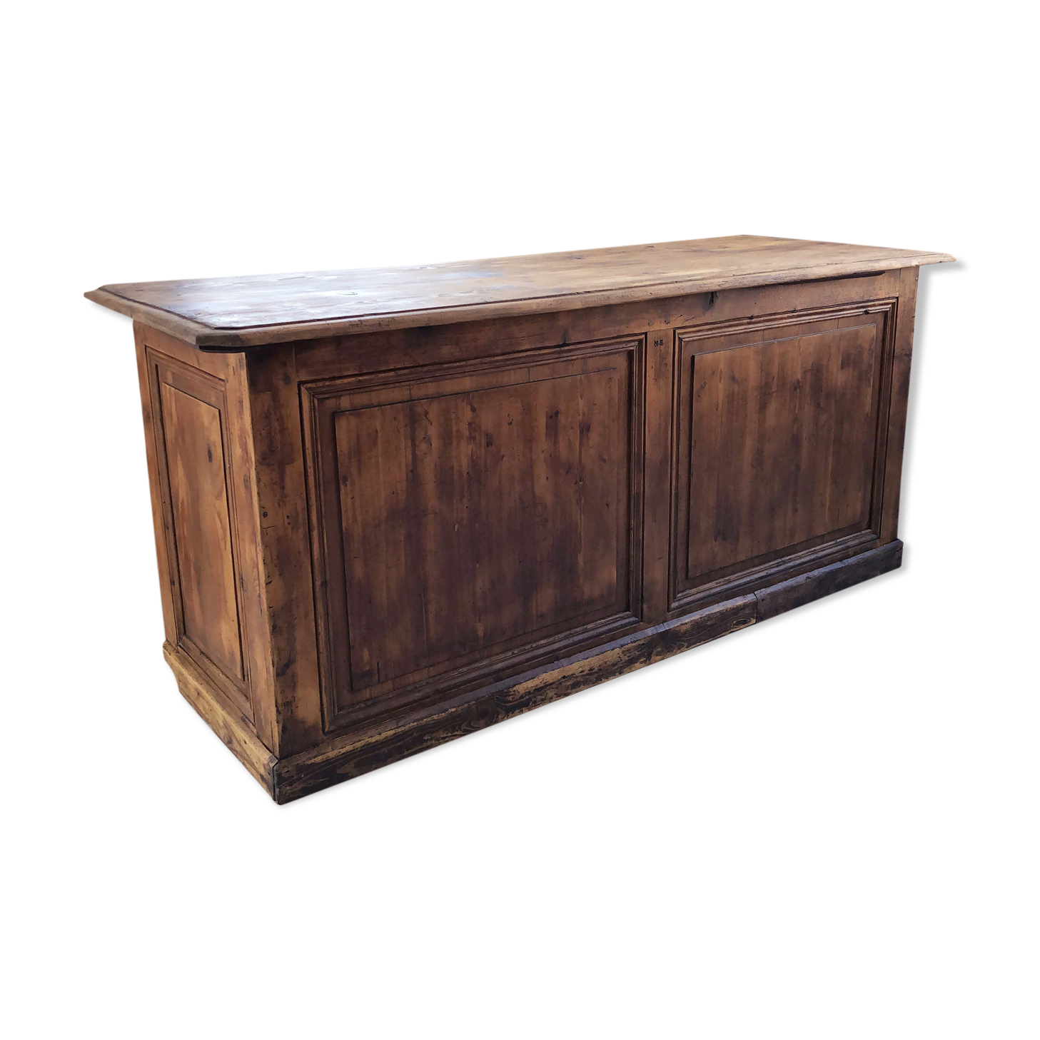 19th century pine counter