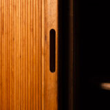 Grocery cabinet with curtain