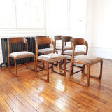 Suite of 6 Baumann sled chairs