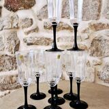 Verre à pied flûtes Luminarc noir