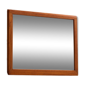 Teak framed mirror