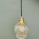 Suspension globe vintage en verre