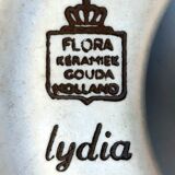 Footed vase, ceramic pot - Flora Keramiek Gouda Holland factory