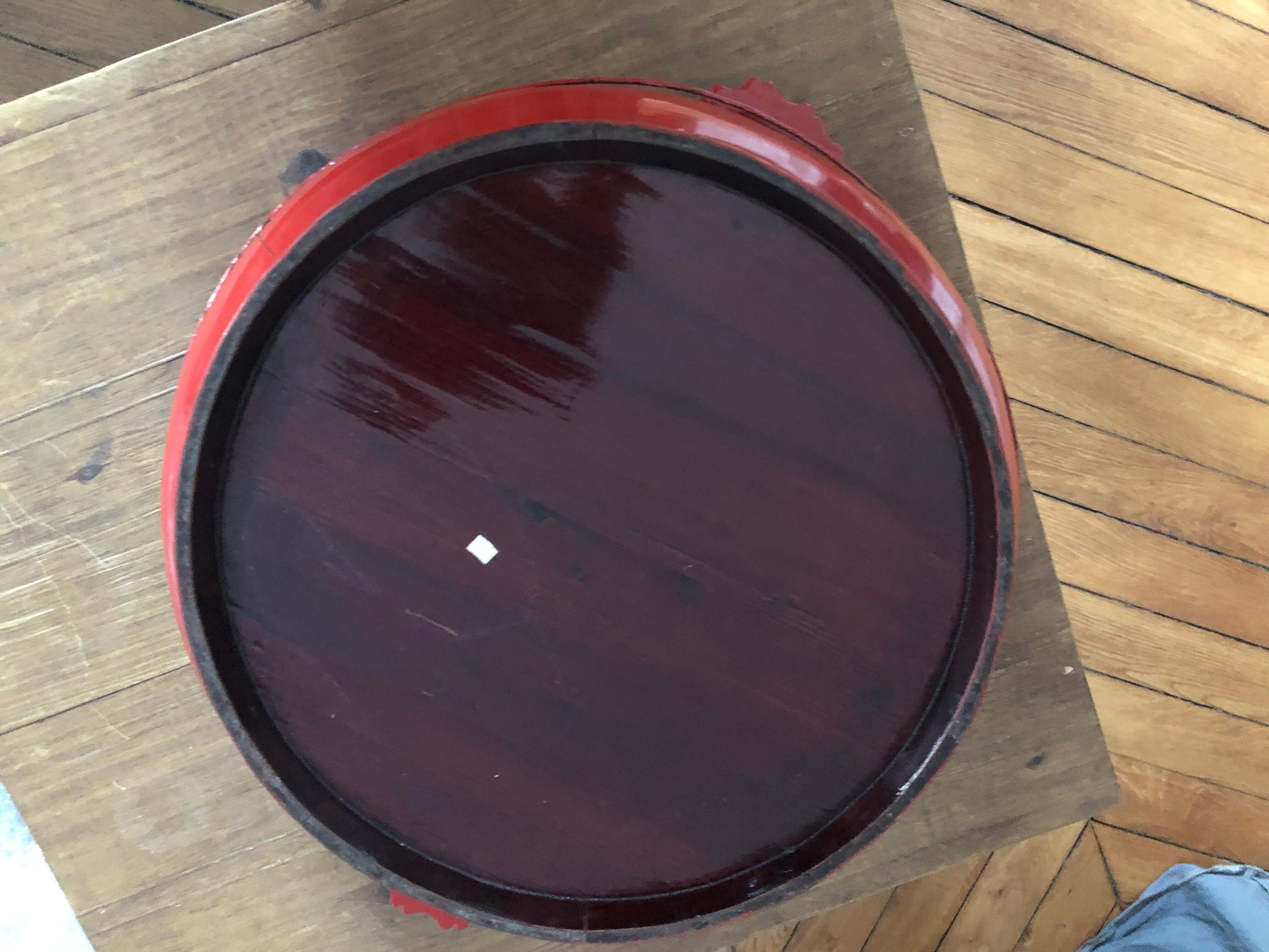 Plateau and box - traditional Chinese red