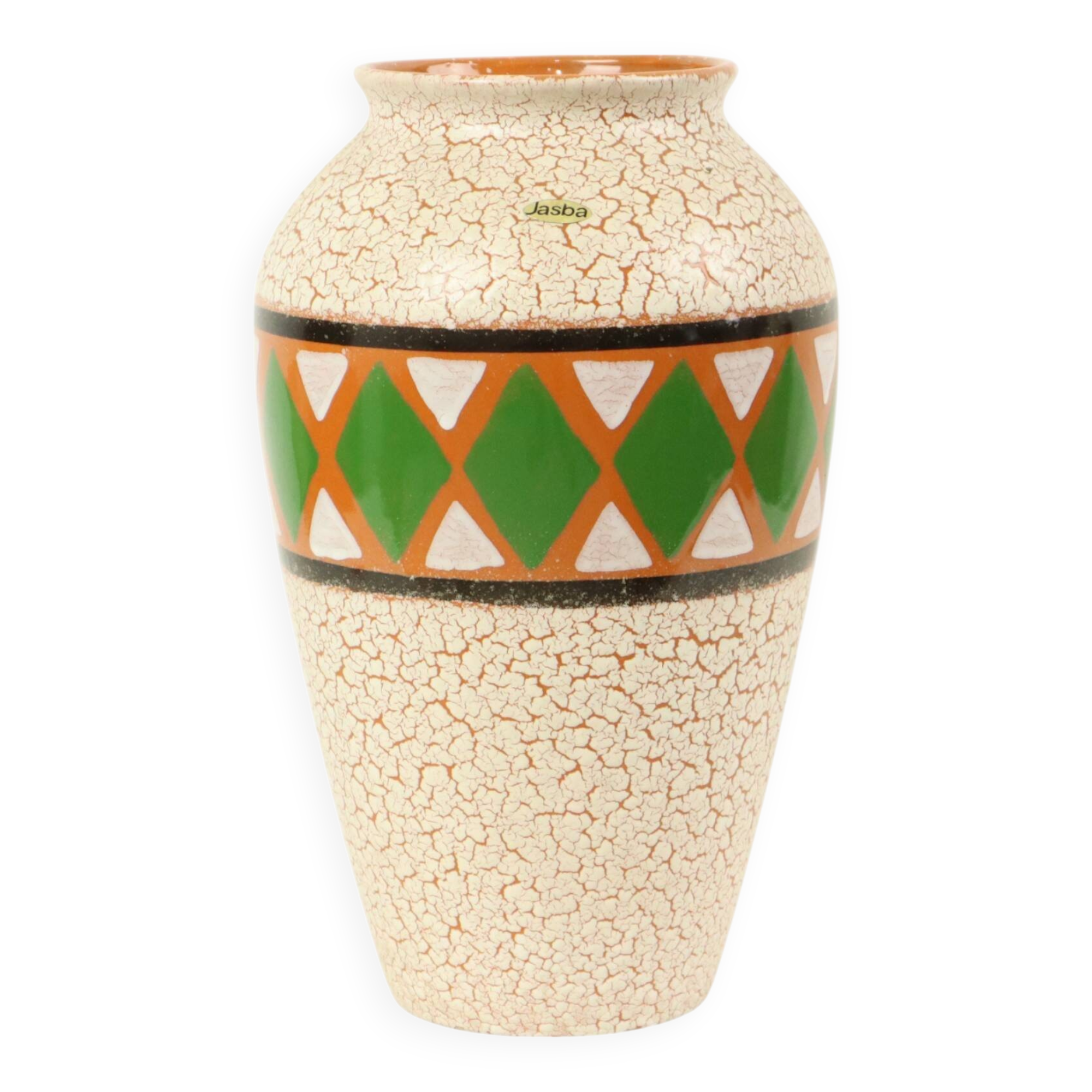 Vintage Jasba Vase West Germany Ceramics Craquelé 106-35