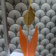 Vintage orange soliflore