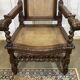 Louis XIII style armchair in oak - early 20th century