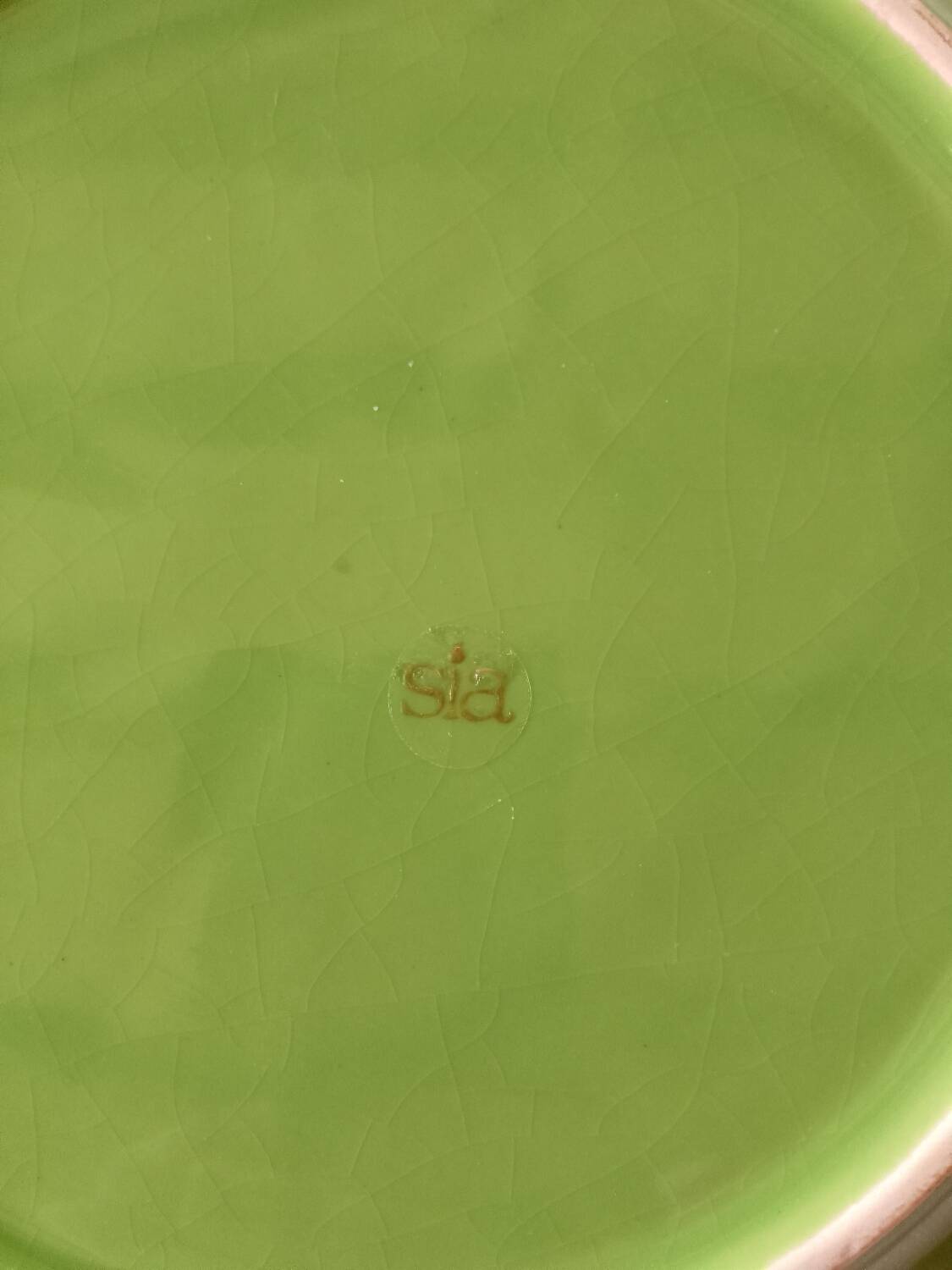 Large Green Slush Plate 25cm