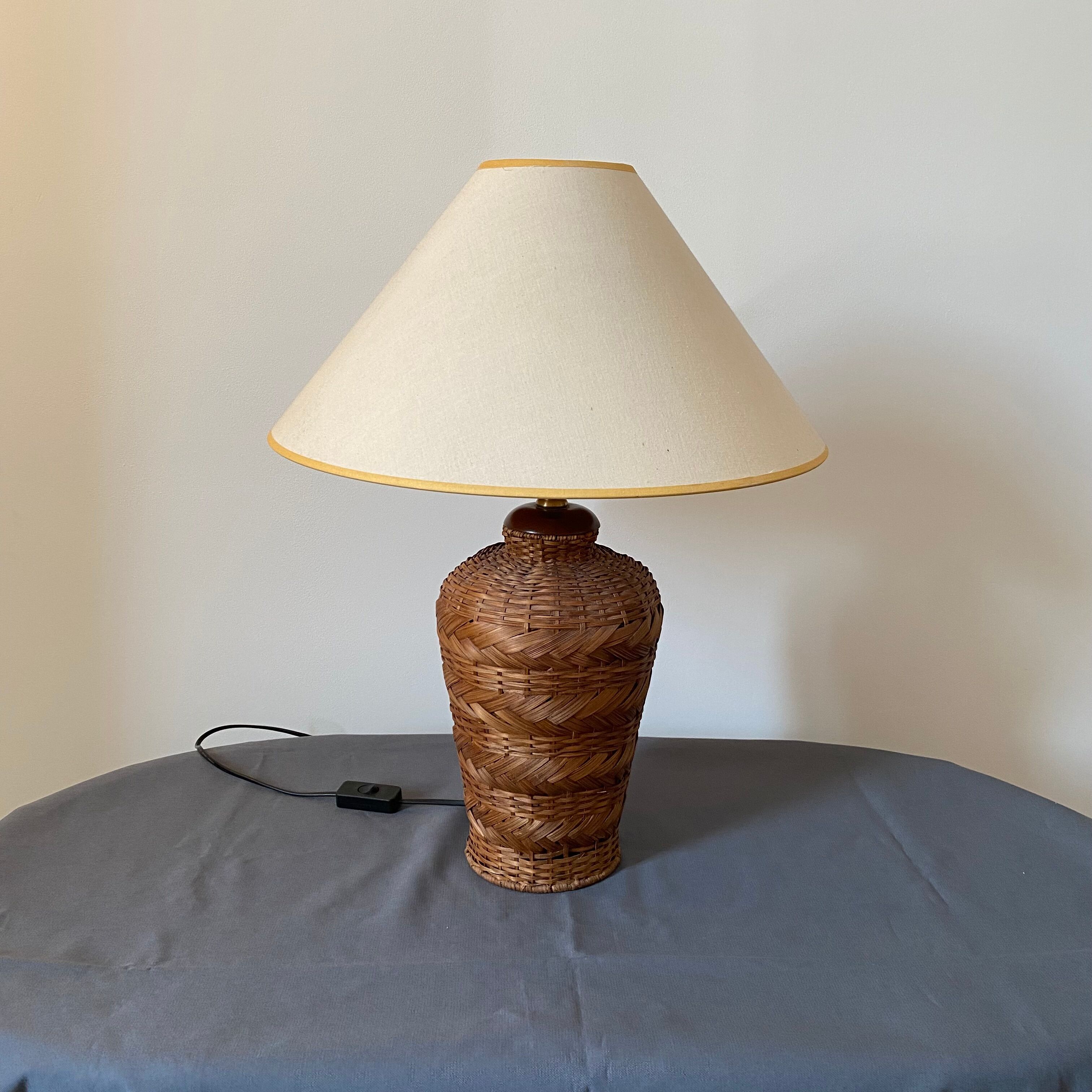Vintage wicker lamp