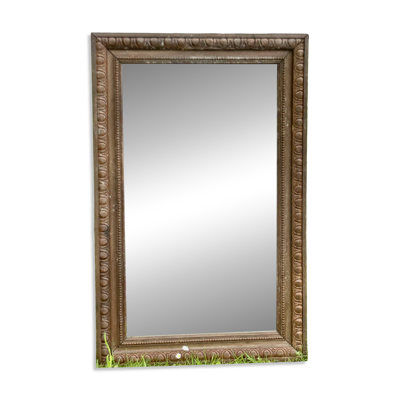 Grand miroir ancien en bois mouluré  61 x 94 cm
