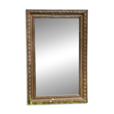 Large antique moulded wooden mirror 61 x 94 cm