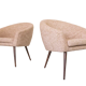 Pink Vintage Shell Armchairs From Lfm, Poland, 1970s, Set Of 2